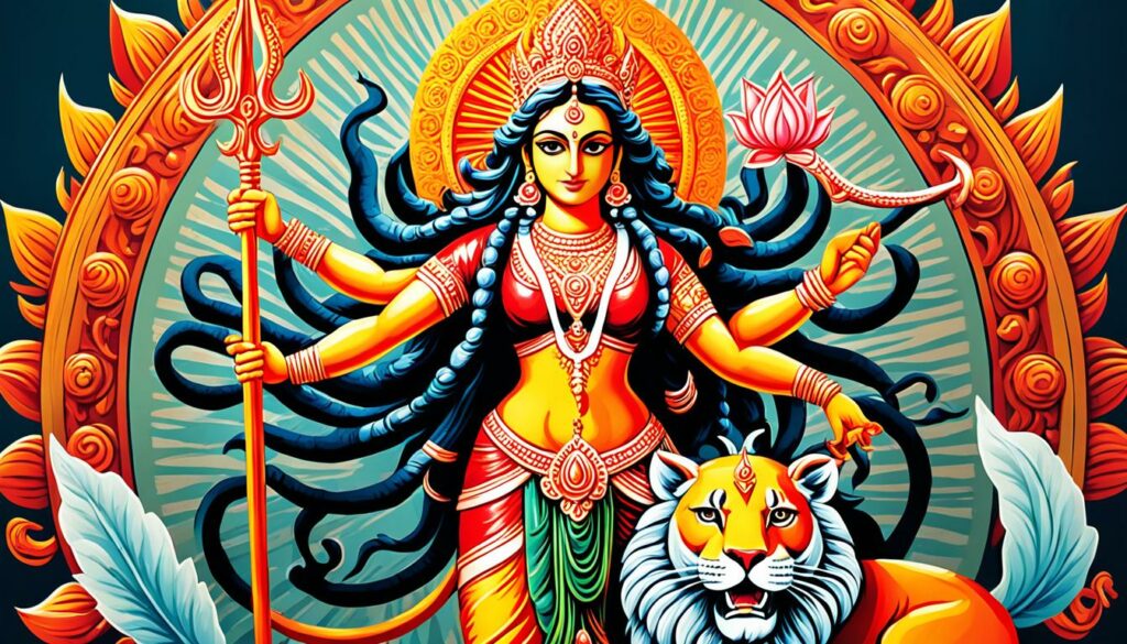 Symbols of Goddess Durga